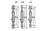 船用開(kāi)式花籃螺絲ABCDEF